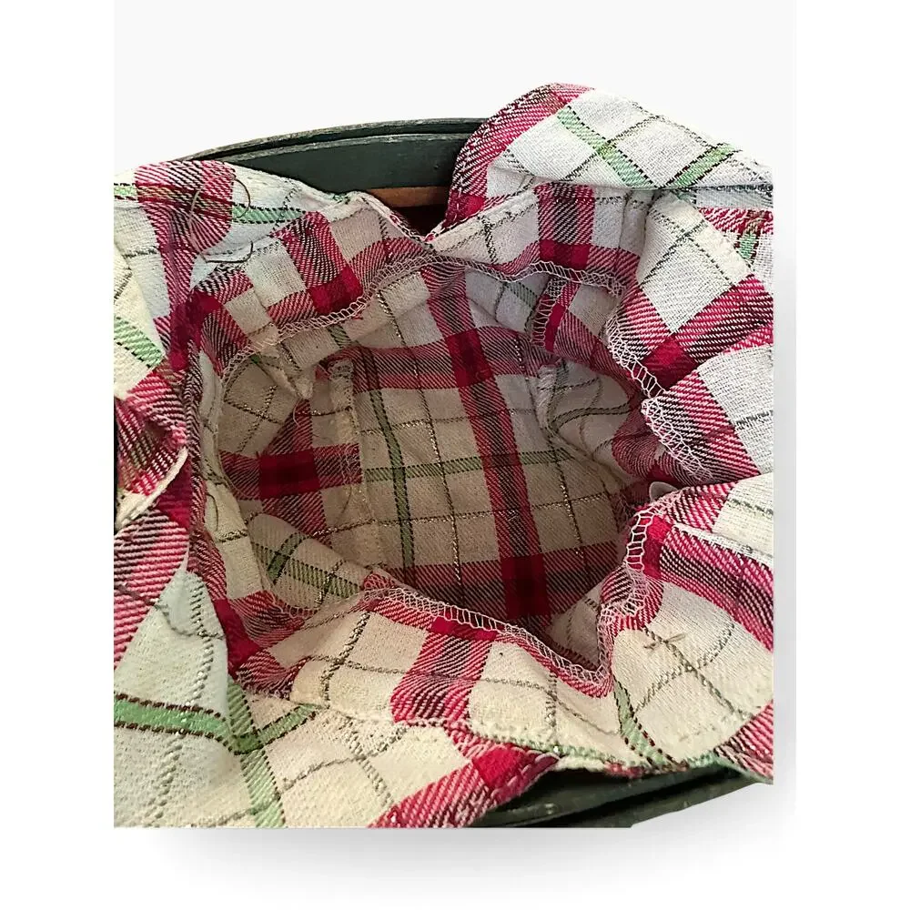 Longaberger 2013 Small Plaid Tidings Tree Trimming Christmas Basket